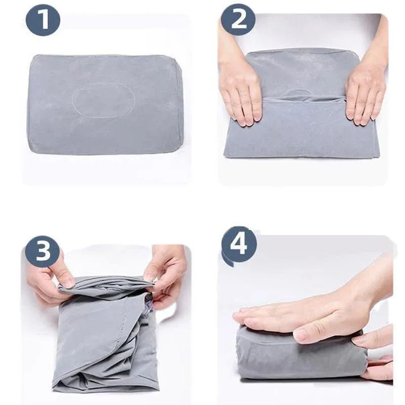 Inflatable Foot Rest Travel Air Pillow Cushion Office Home Leg Footrest Relax β image 4