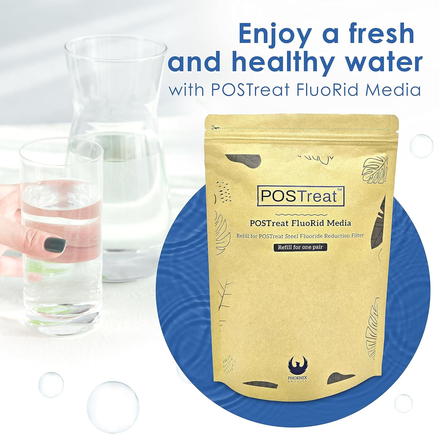 POSTreat FluoRid Media Refill -Fluoride Filter Media-Phoenix Gravity — image 2
