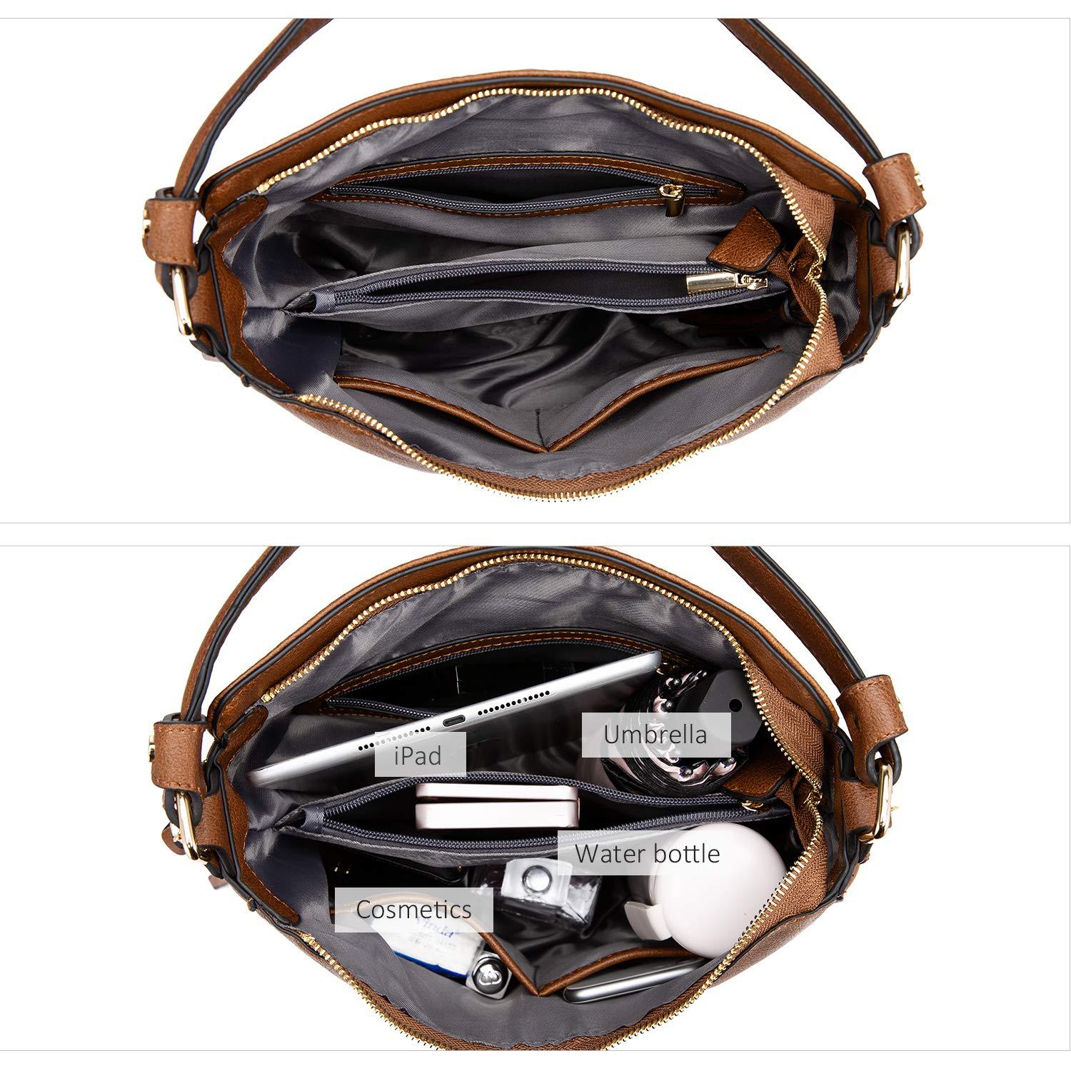 Brown Fashion Large Capacity Handbag - European & American Casual Crossbody Bag, Solid Color Zipper Women's Shoulder Bag — image 3