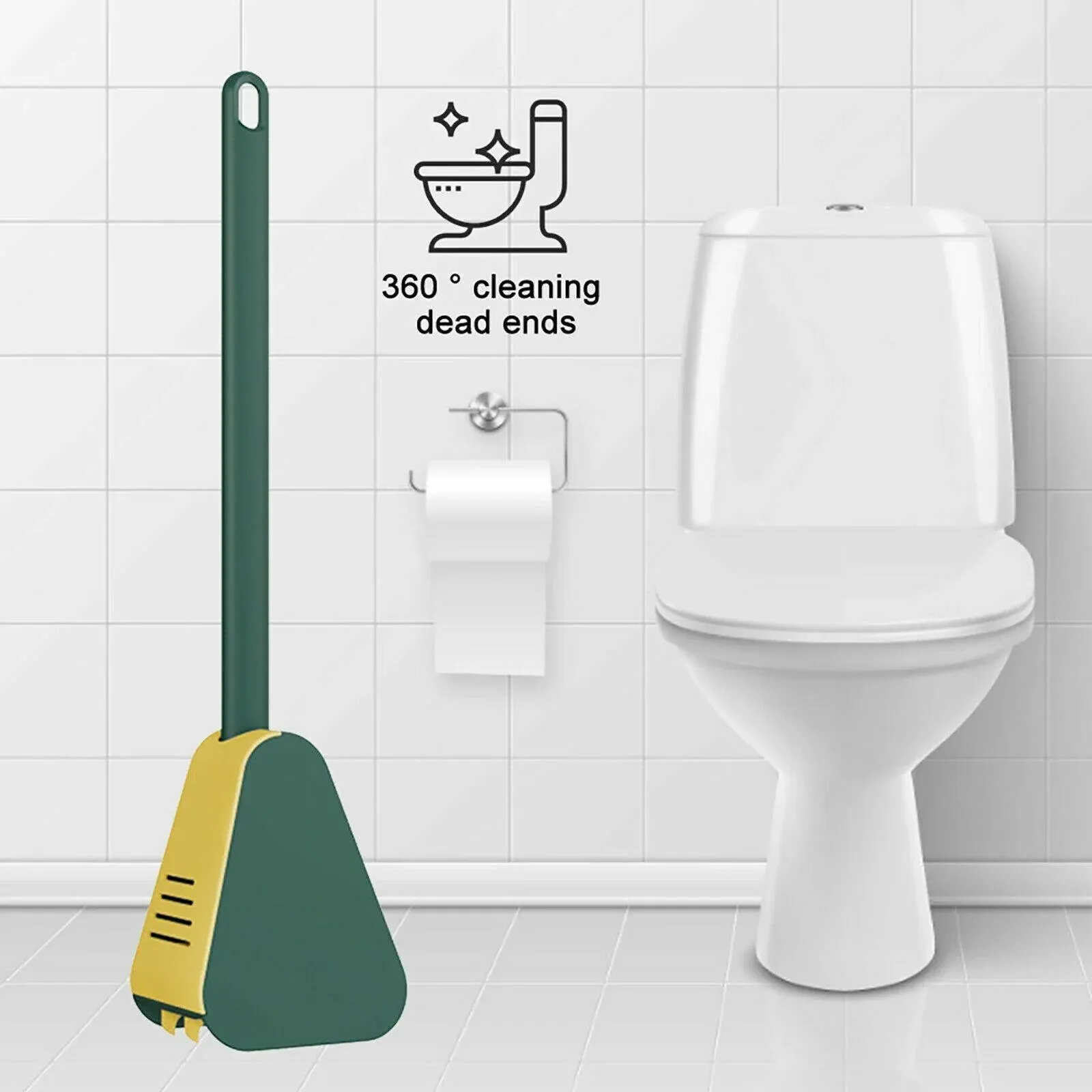 Golf Toilet Brush Long-Handled Toilet Brush Wall-Mounted Silicone Toilet Brush - Blue — image 5