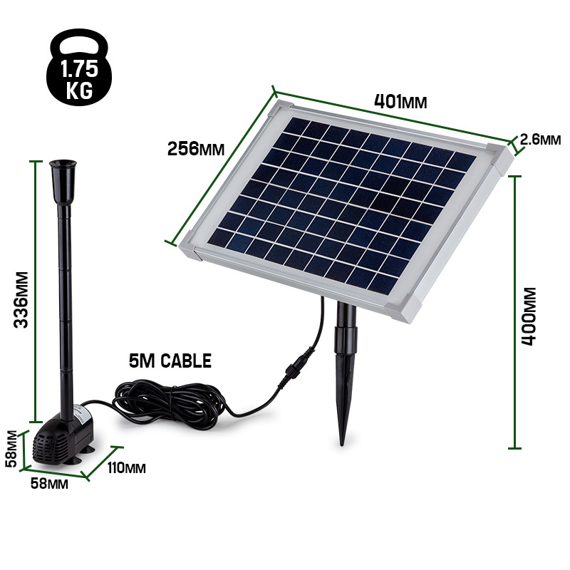 Protege 50W Solar Powered Fountain Submersible Water Pump Pond Kit Power Garden Panel โ image 6