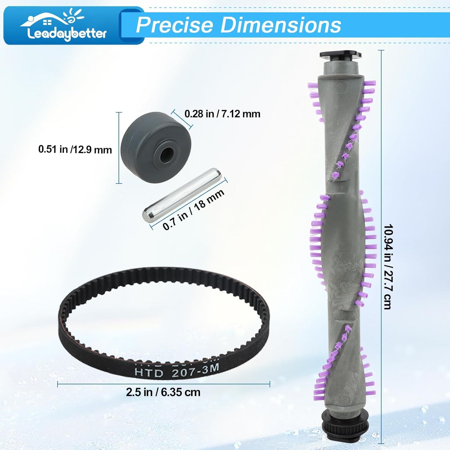 Roller Brush Replacement or Shark Navigator Lit Away NV350,NV352,NV353,NV360,NV356E,NV42,NV80,UV420,NV70,NV41,NV71,NV90,NV22 Series Upright Vacuum,1 Roller — image 2