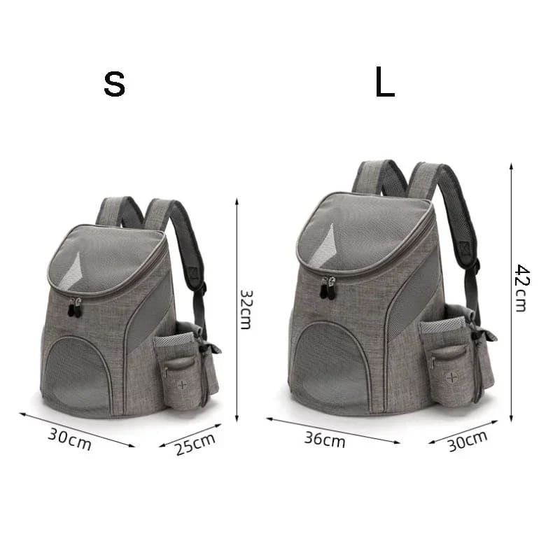 Comfortable hands-free pet carrier backpack with breathable mesh panels and padded shoulder straps, travel, a — image 2