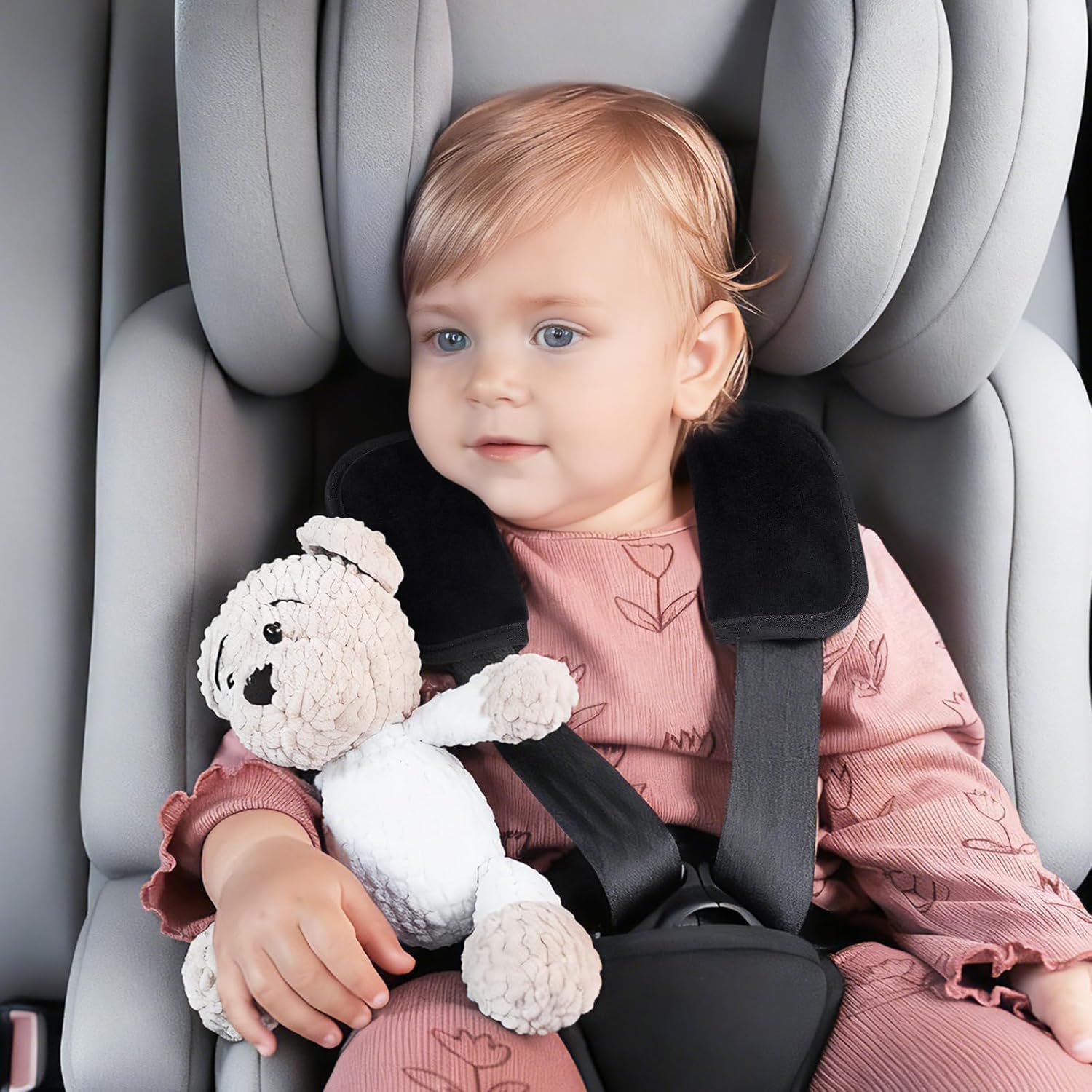 Car Seat Strap Pads for Baby Kids Toddler, Soft Car Seat Strap Covers Shoulder Pads for All Baby Car Seats, Stroller, Pushchair, High Chair — image 6