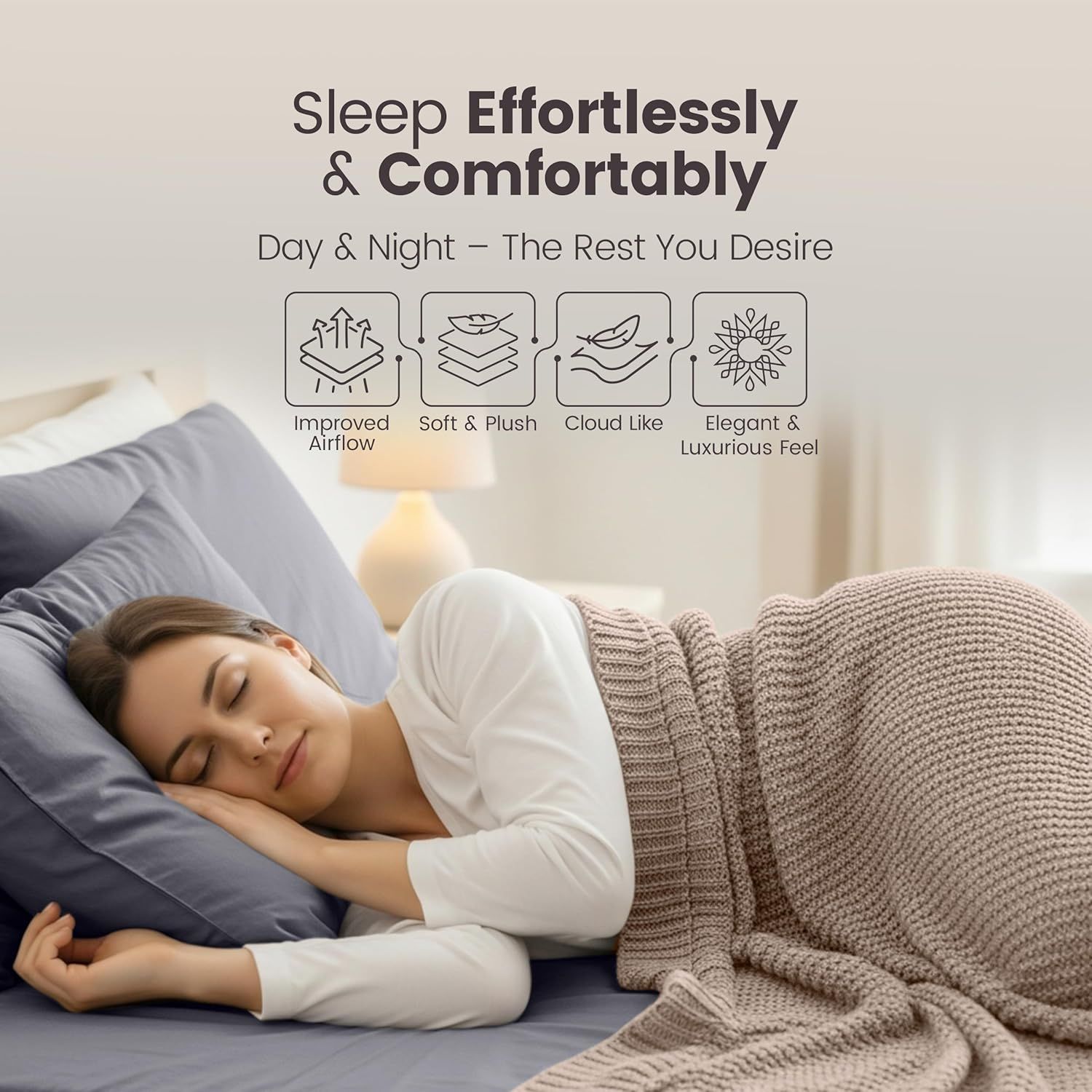 Hotel Quality Fitted Sheet - 1 Piece Fitted Sheet -Breathable Bedding - Wrinkle, Fade, Stain Resistant- 16inch/40cm Deep Pocket Fitted Bed — image 4