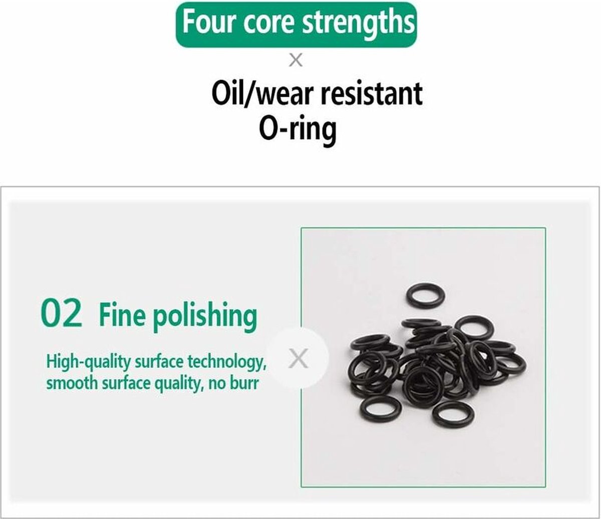 O-rings rubber rings - 225 pieces - 18 sizes - 6x2mm - with assortment box โ image 5