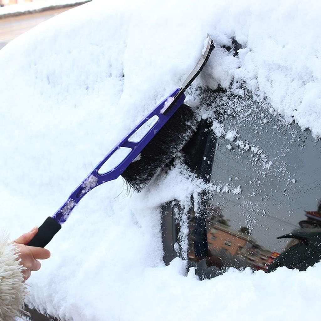 Snow Brush & Ice Scraper Car Brush - 2 in 1 Snow Brush Shovel Removal Automatic Snow Removal Car Windshield Clean Tools, Aluminum + Plastic material โ image 2