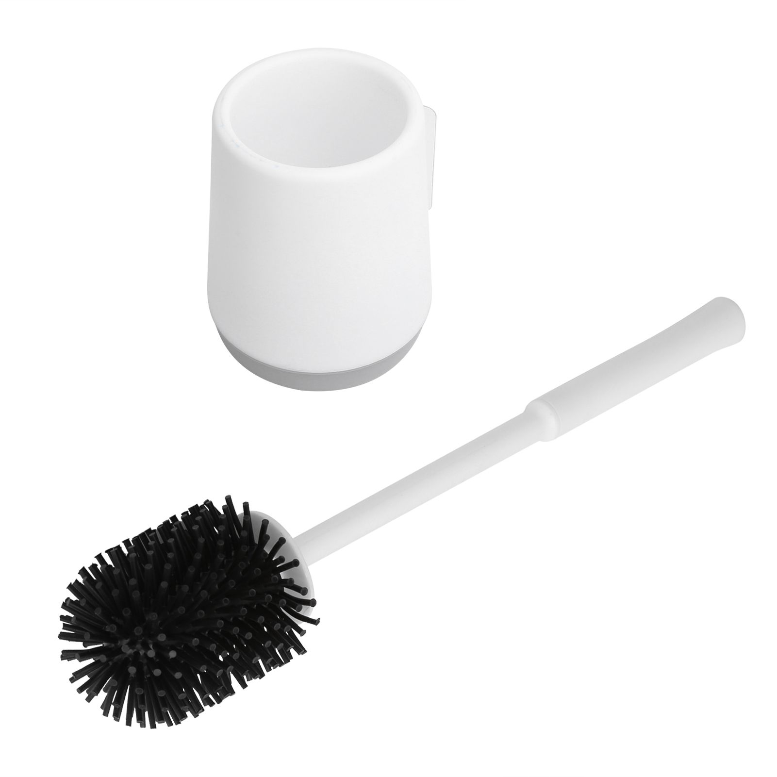 Toilet Brush with Holder Set Wall Mounted Soft Toilet Cleaner Brush for Bathroom — image 5