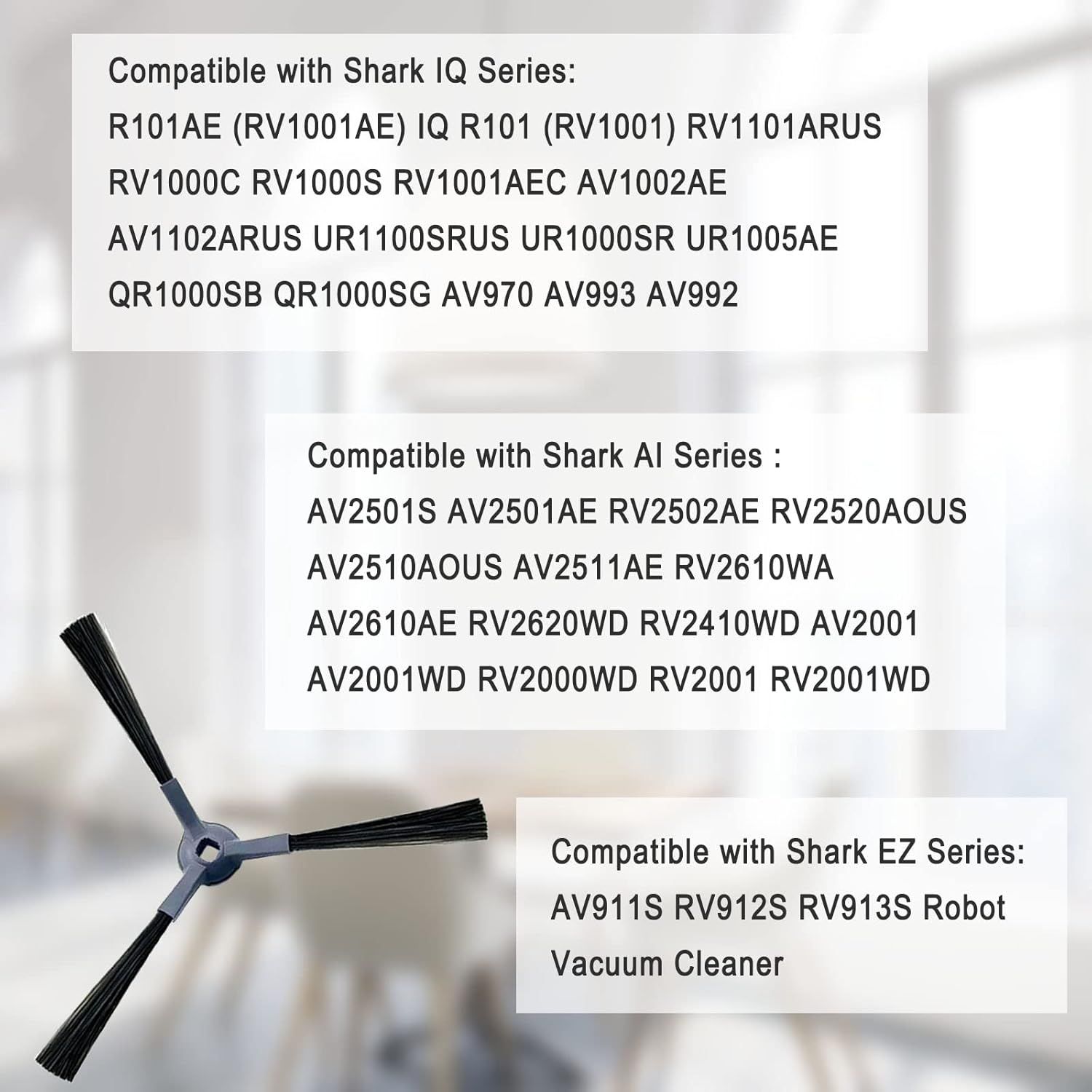 Upgraded Side Brushes Replacement or Shark IQ R101AE RV1001AE AV912S AV911S AV1010AE RV1000 AV970 AV993 AV1002AE Shark AI AV2501S AV2501AE RV2610WD RV2610WA โ image 3
