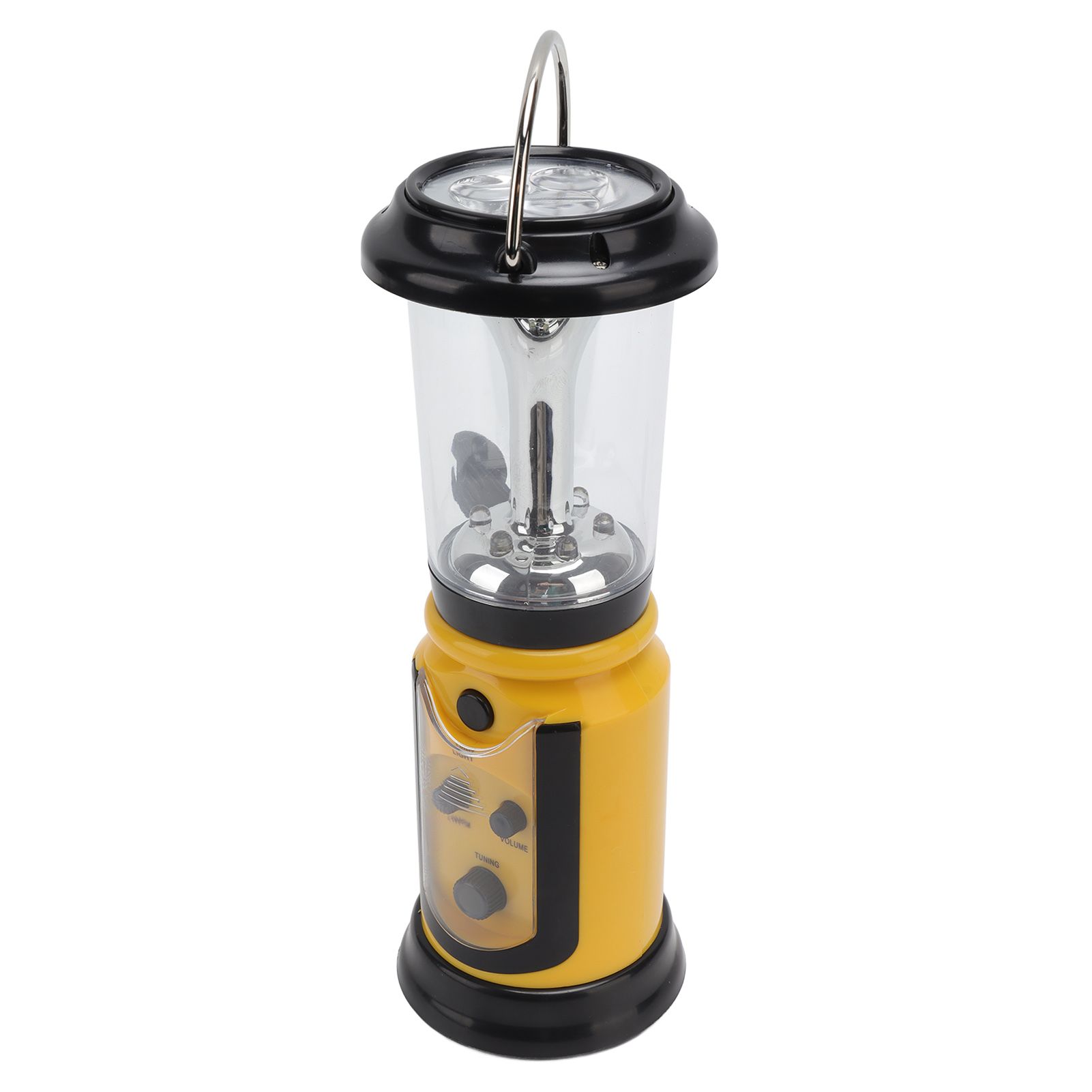 Radio Lantern Hand Crank USB Rechargeable Multi Functional AM FM Emergency Radio LED Flashlight for Camping Hiking Yellow โ image 5