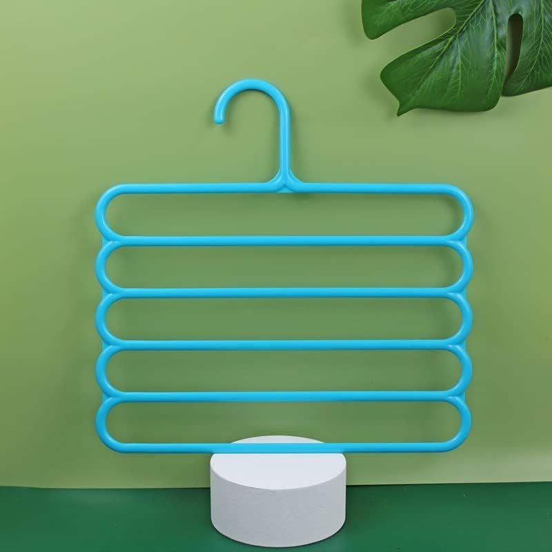 Clothes Hangers 1 Pc Multilayer Clothes Hanger Organizer Practical 5 Layers Pants Scarf Tie Hangers Space Saving Clothes Drying — image 5