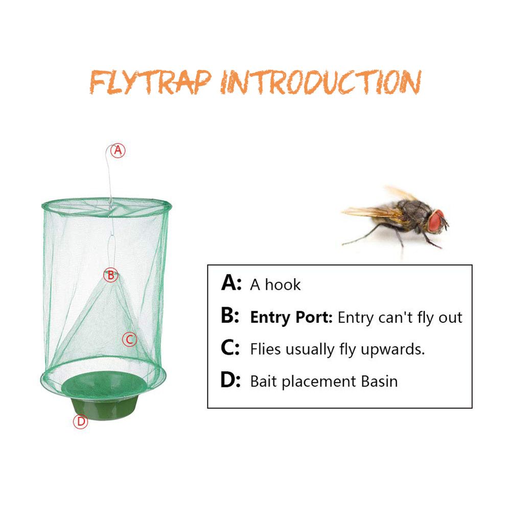 Fly Trap Flay Catchers Effective Fly Traps Fly Red Drosophila Fly Trap for Garden Ranch Orchard โ image 4