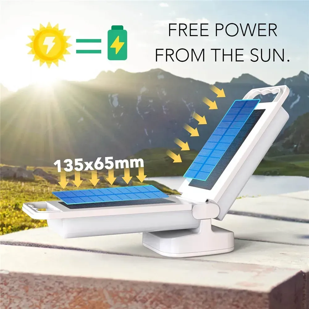 Solar Camping Lantern 4400mAh Rechargeable Camping Lights Dimmable Waterproof Tent Light Portable Lantern for fish light - 3color Dimmable — image 5