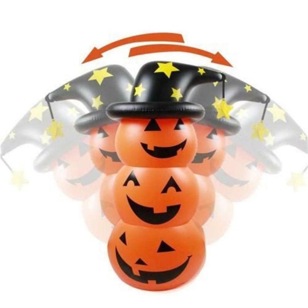 Halloween Pumpkin Tumbler 55.1in PVC Cute Inflatable Halloween Pumpkin Decoration for Outdoor or Indoor Party Supplies โ image 2