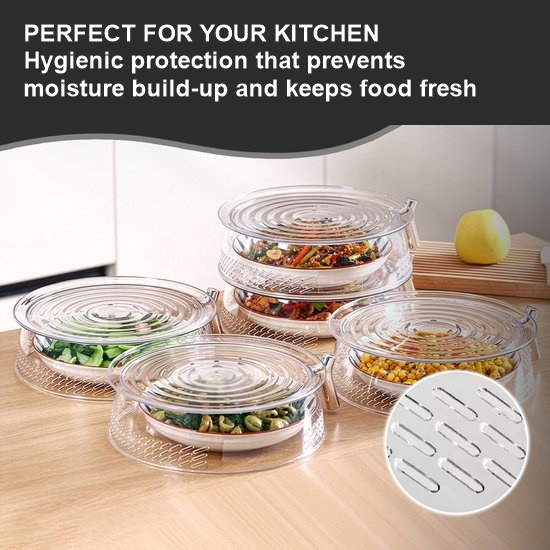 3-Piece Foldable Mesh Food Cover Set, Washable Stackable Fly Covers for Indoor and Outdoor Use, 25 cm โ image 4