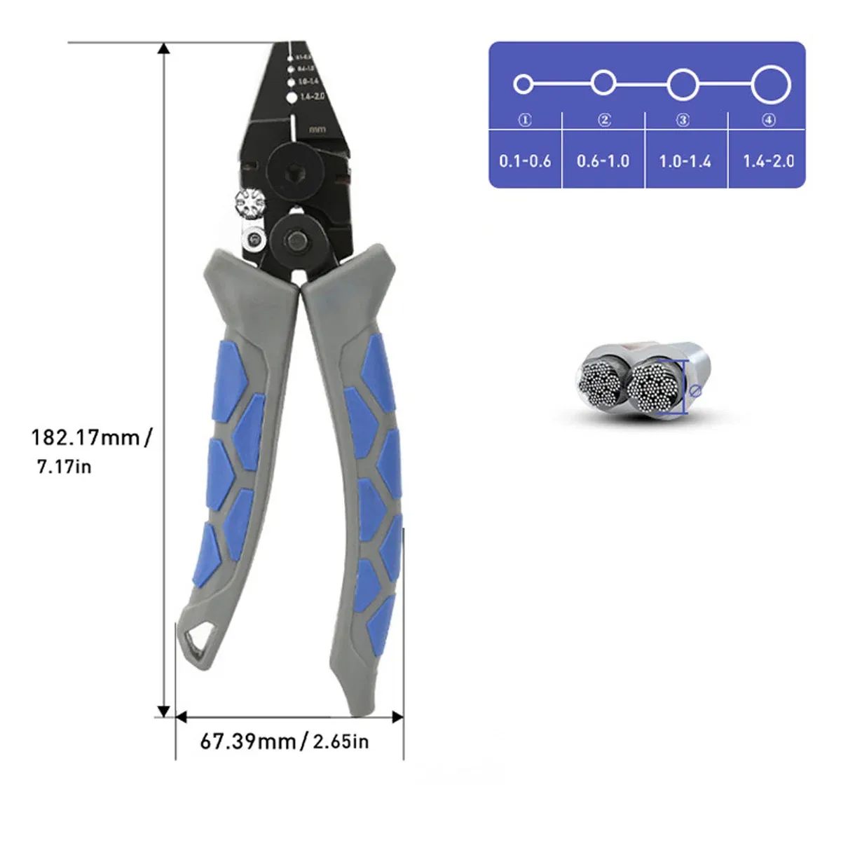 Crimping Fishing Pliers Steel Wire Cutting Scissors Kit Fishing Crimper Pliers — image 3