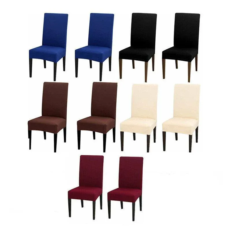 6X Stretch Chair Cover Seat Covers Spandex Washable Banquet Wedding Party Decora - Beige โ image 3