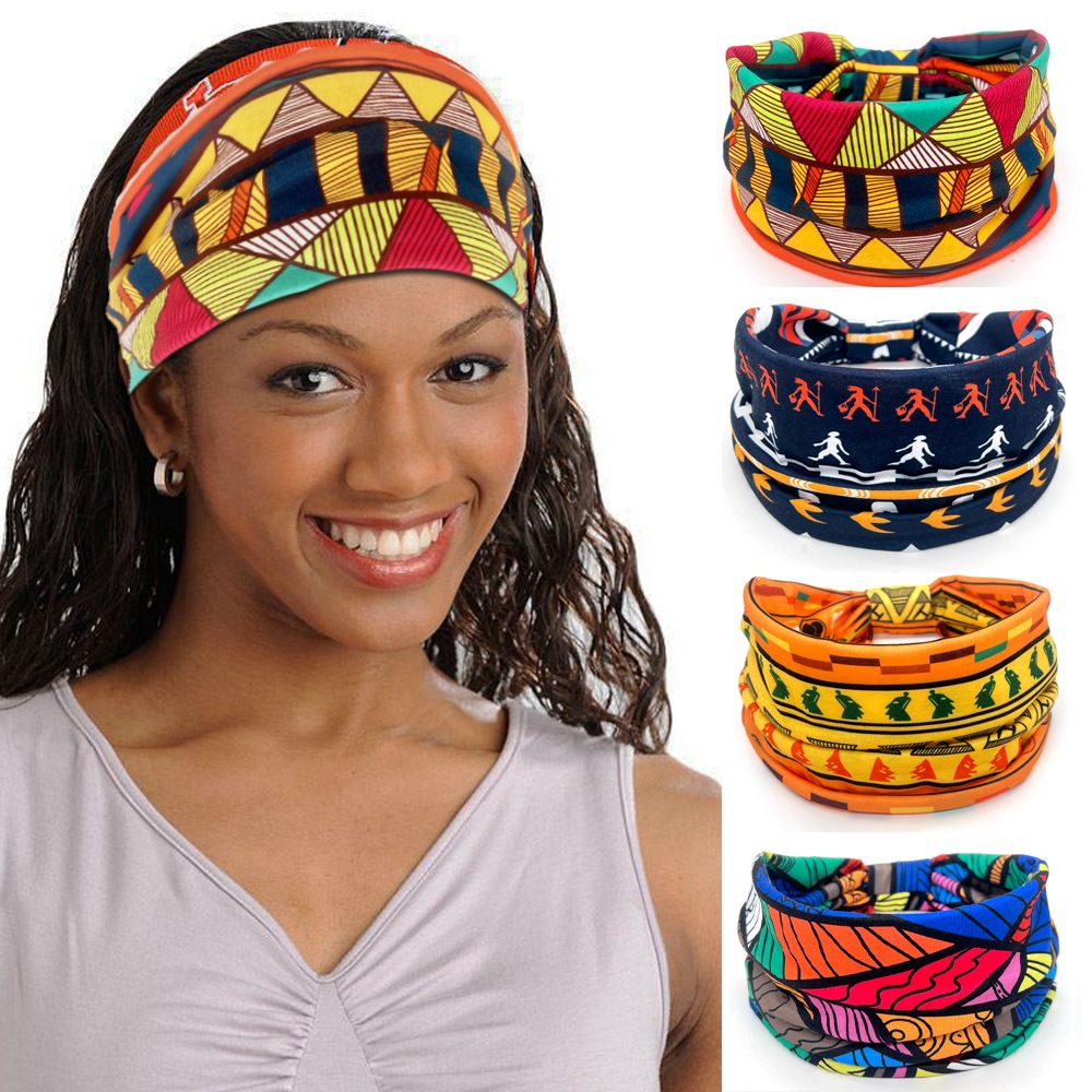 Wide Headbands for Women Fashion Vintage Hairband Vintage Design Headwrap Non Slip Knotted Hair Band Sport 4pcs โ image 2