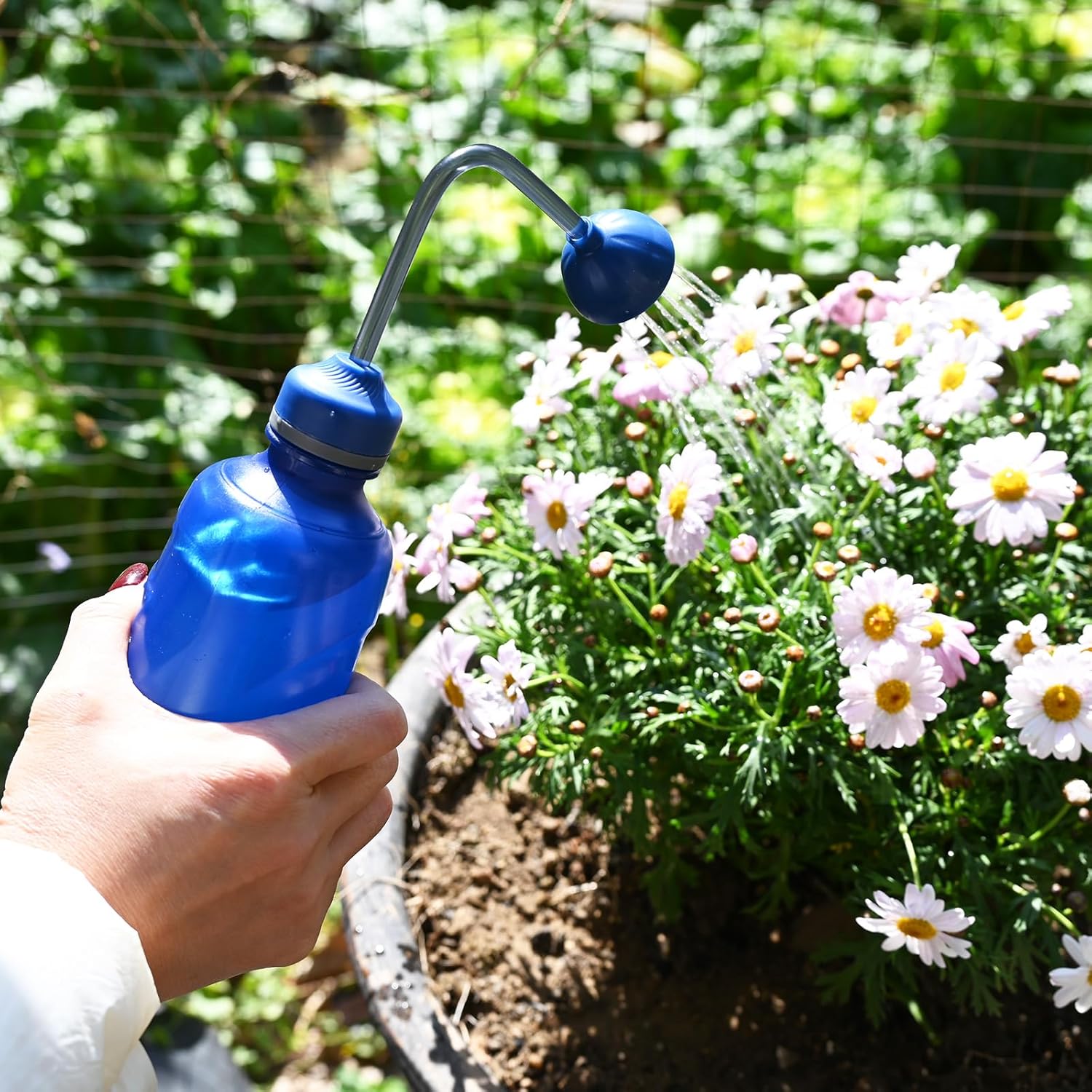Watering Can for Seedlings, Small Watering Can for House Plant Garden Flower 15oz/0.45l (Blue) — image 4