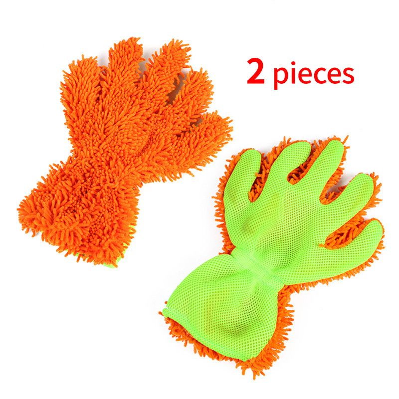 Paint-Safe Coral Fleece Car Cleaning Glove