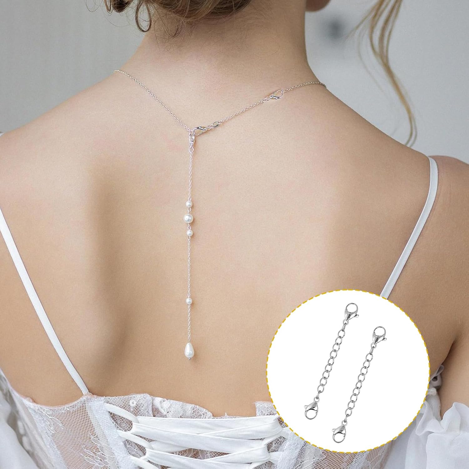 16Pcs Necklace Extenders for Women Necklace Extension Connector Lobster Claw Jewelry Chain Stainless Steel Chain Extenders Assorted Sizes Colors for Necklaces โ image 4
