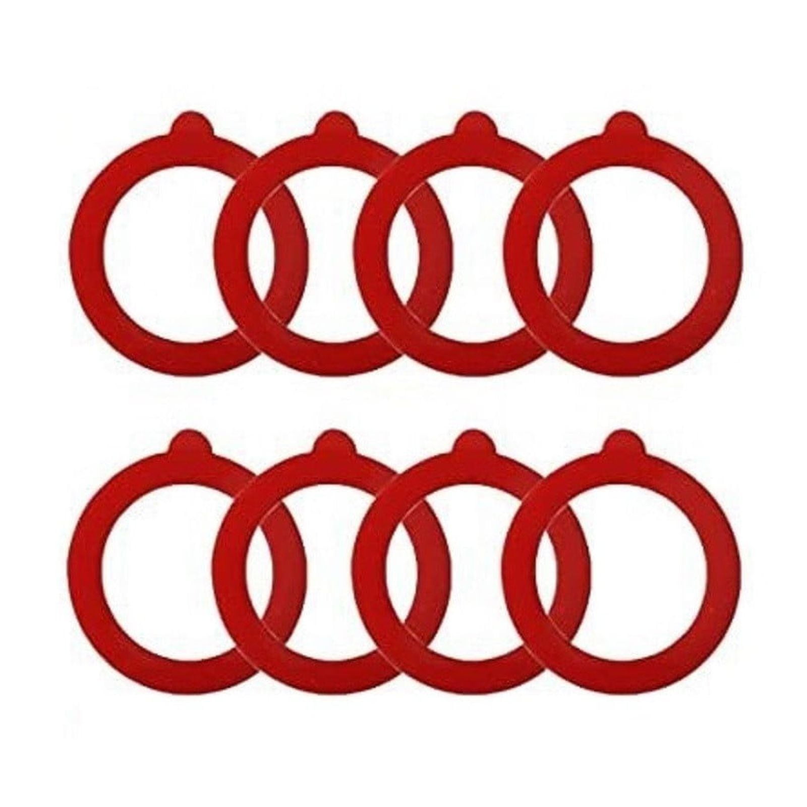 Silicone Replacement Gasket, Airtight Rubber Seals Rings for Mason Jar Lids, Leak-Proof Canning Silicone Fitting Seals for Glass Clip Top Jars (Red, 8pcs) 3.7