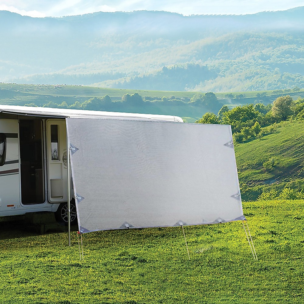 4m Caravan Privacy Screen Side Sunscreen Sun Shade for 14' Roll Out Awning โ image 2