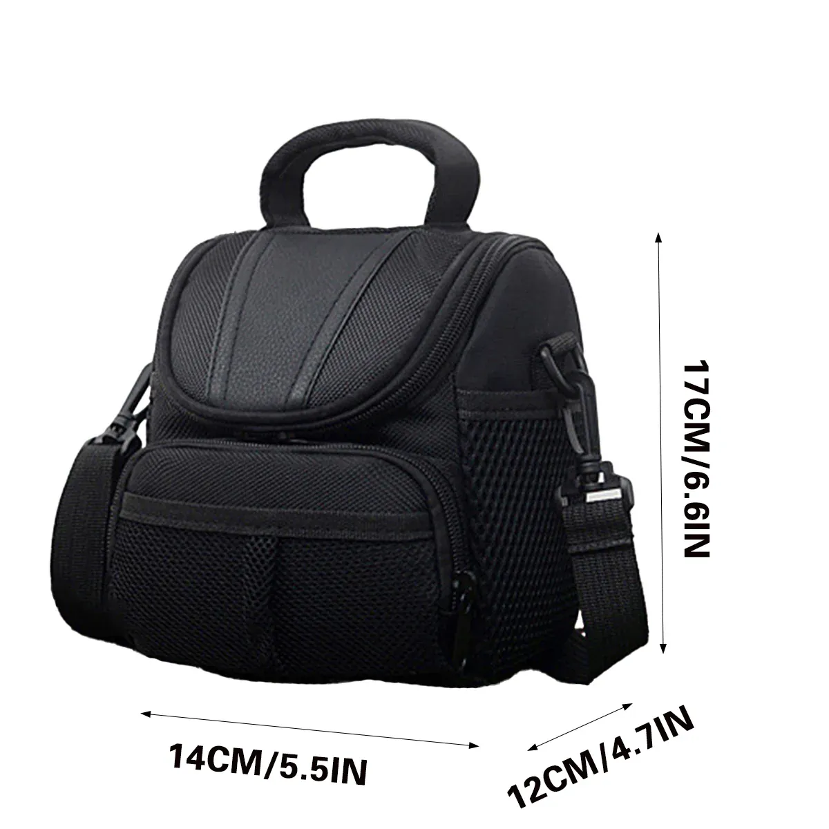 Shoulder Camera Bag Durable with Multi-Compartment for DSLR SLR Use 14x12x17cm — image 3