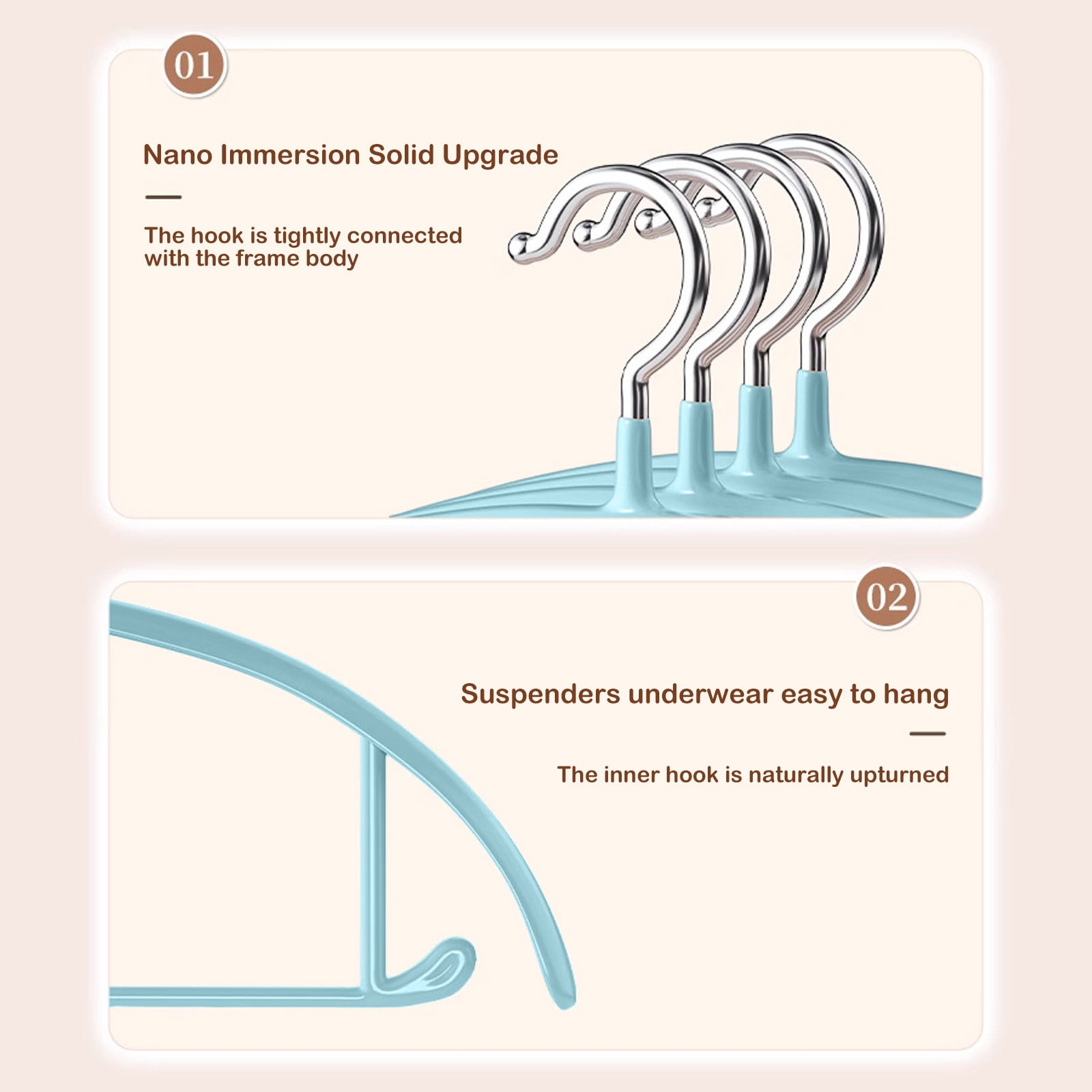 Premium Velvet Hangers, Heavyduty- Non Slip No Shoulder Bump Suit Hanger - Chrome Hooks,Space Saving Round Clothes Hanger for — image 6