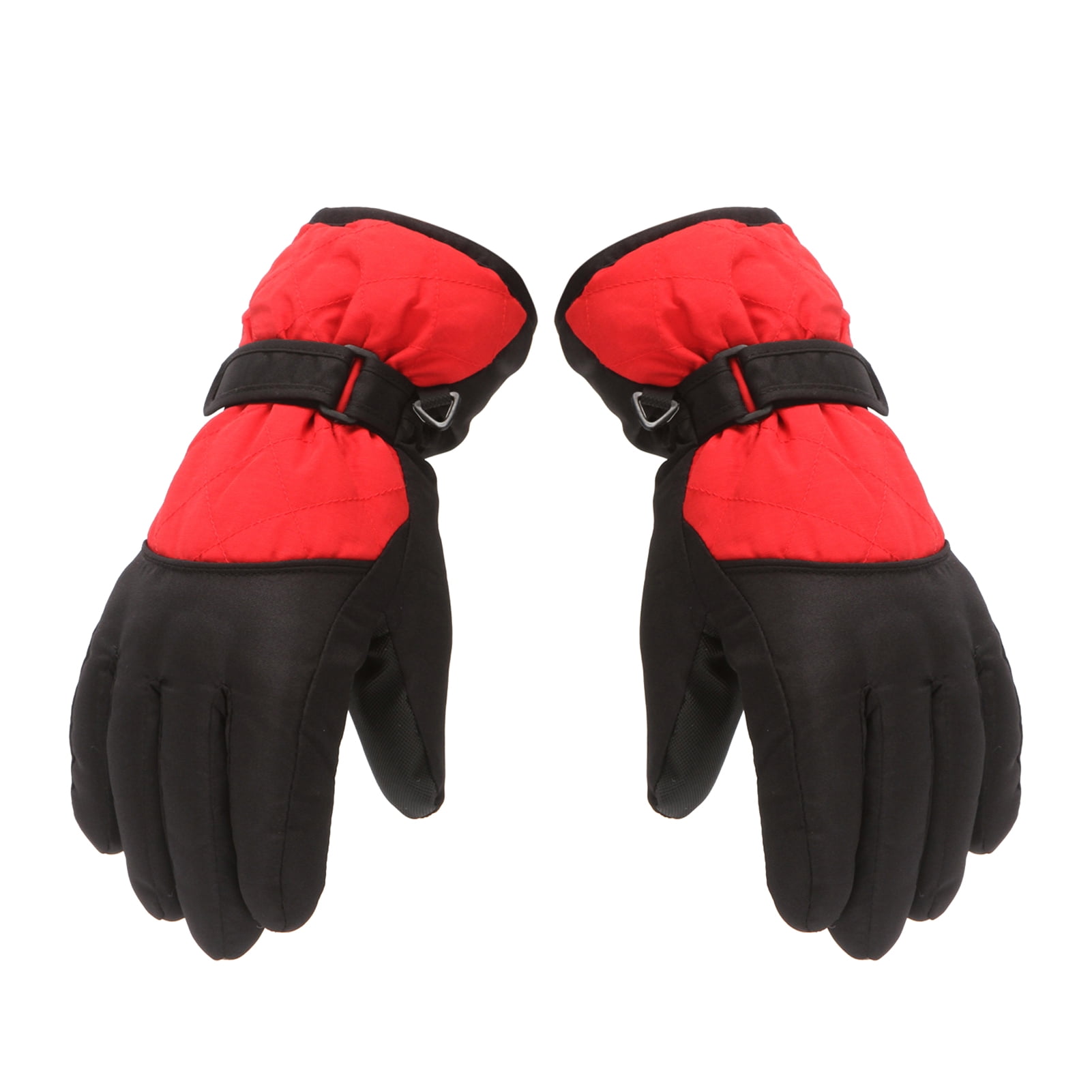 Dengjunhu Kids Winter Gloves - Snow & Ski Waterproof Youth Gloves for Boys & Girls - Insulated for Cold Weather Outdoor Play, Skiing & Snowboarding M Red โ image 2
