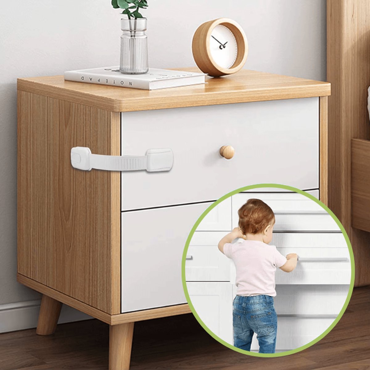 Mogi Products - Child Locks - 10 Pieces - For Cabinets and Drawers - Cabinet Safety - Safety Locks - Adhesive — image 5