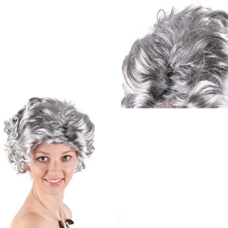 Grandmother Wig Grey Silver Curls Grandma Granny Old Lady Woman Costume Party — image 5