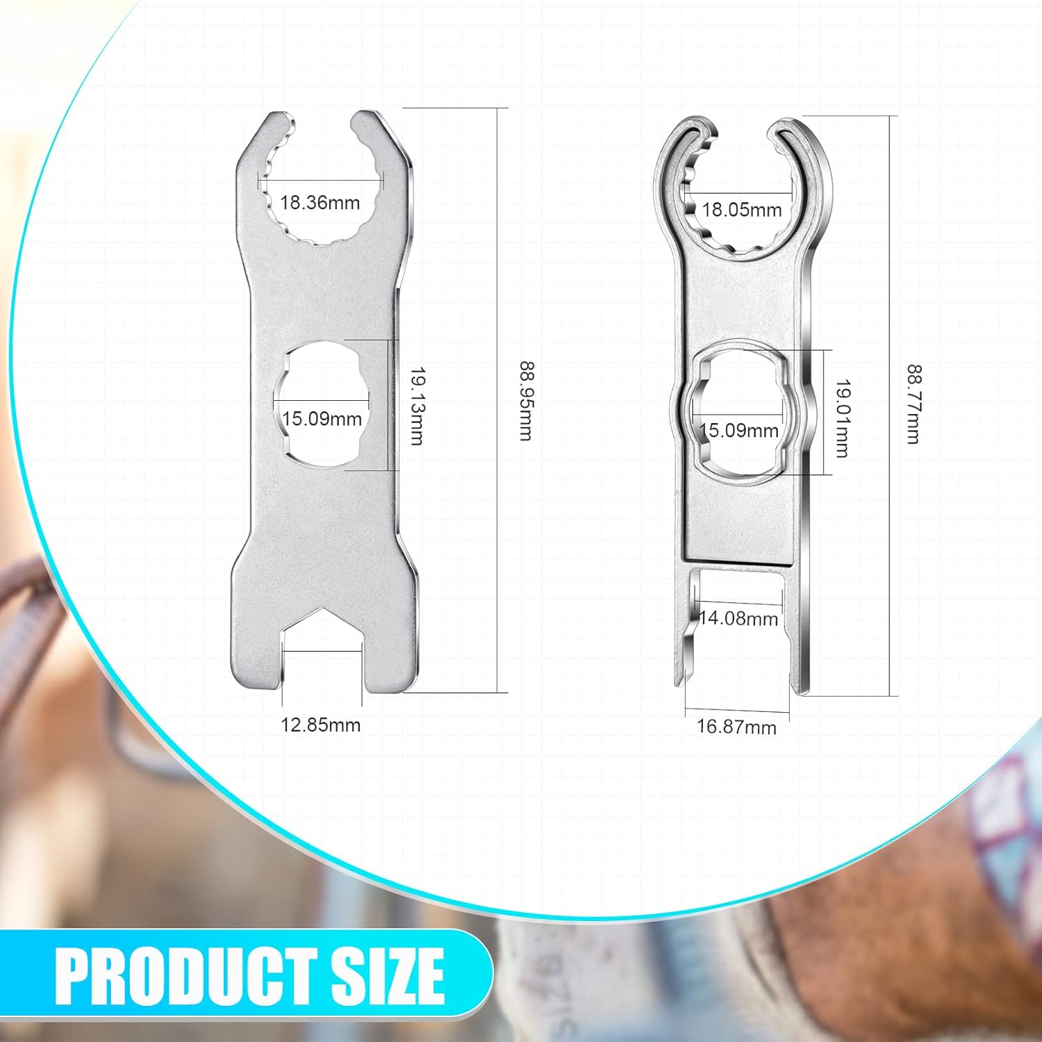Landhoow 6 Pcs Solar Panel Connector Tool Solar Metal Spanner Wrench Solar PV Disconnect Removal Tools Crimping Tool for Solar Panel Cable PV System Wire and