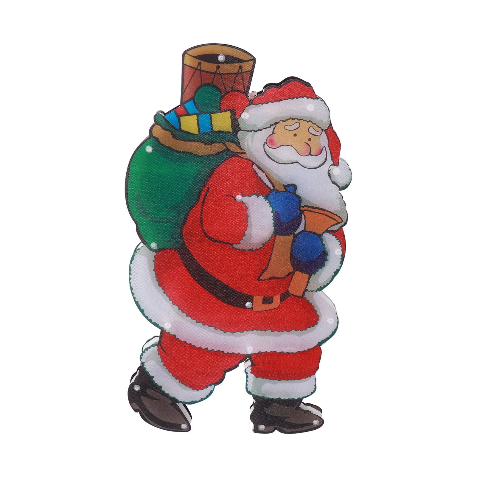 LED Santa Decoration Lights Window Battery Powered LED Christmas Cup Pendant Lights with Suction Cup — image 5