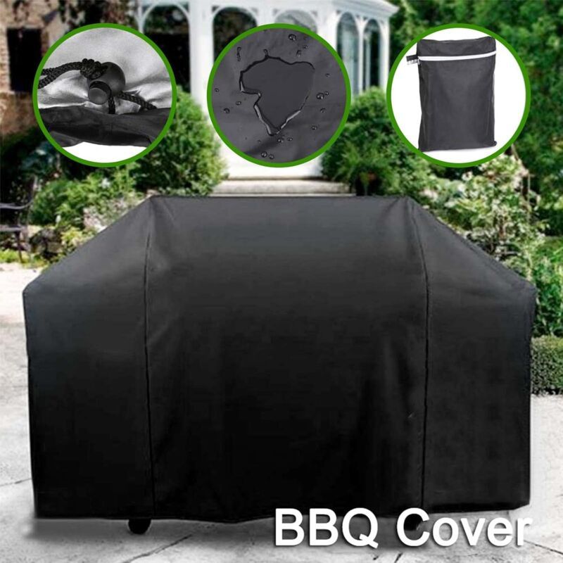 Barbecue Cover, Barbecue Protective Tarpaulin, Grill Cover Anti Wind Anti UV Anti Water Anti Moisture Dustproof, 147 × 61 × 117cm — image 3