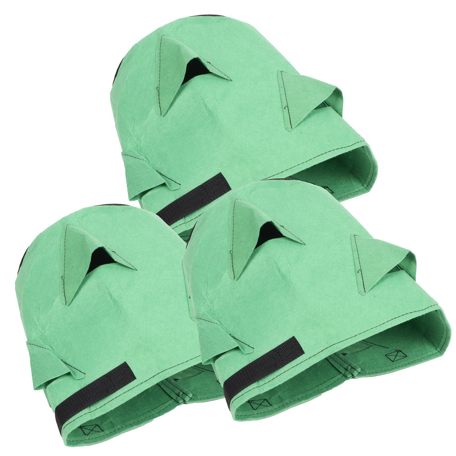 3Pcs 6-Holes Strawberry Planting Bag Felt Garden Plant Grow Bags 26L/7Gallon Green — image 4