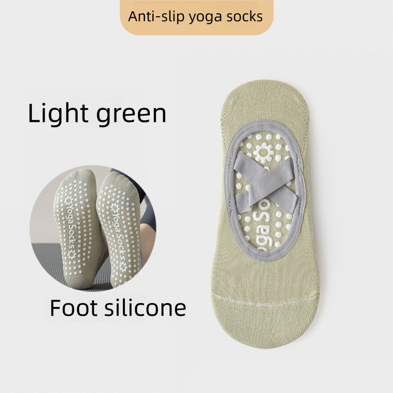 3-Pack Grey Anti-Slip Yoga Socks - Grippy Pilates Dance Fitness Socks with Silicone Grip for Women — image 2