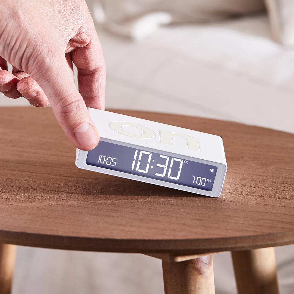 Lexon Flip Classic Reversible Alarm Clock - White — image 5
