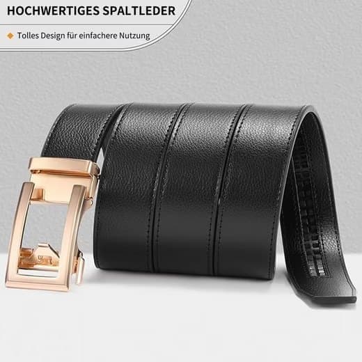 Unisex Leather Belt with Adjustable Buckle, 115 cm, Yellow โ image 5