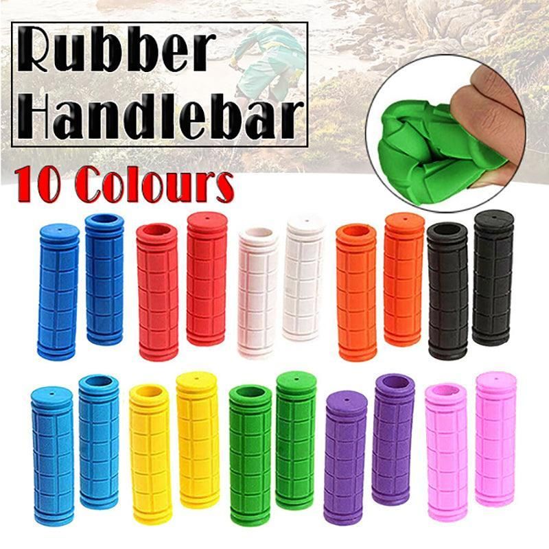 Rubber Grips For Bmx Mtb Cycle Road Mountain Bike Scooter Bicycle Handle Bar - Black โ image 2