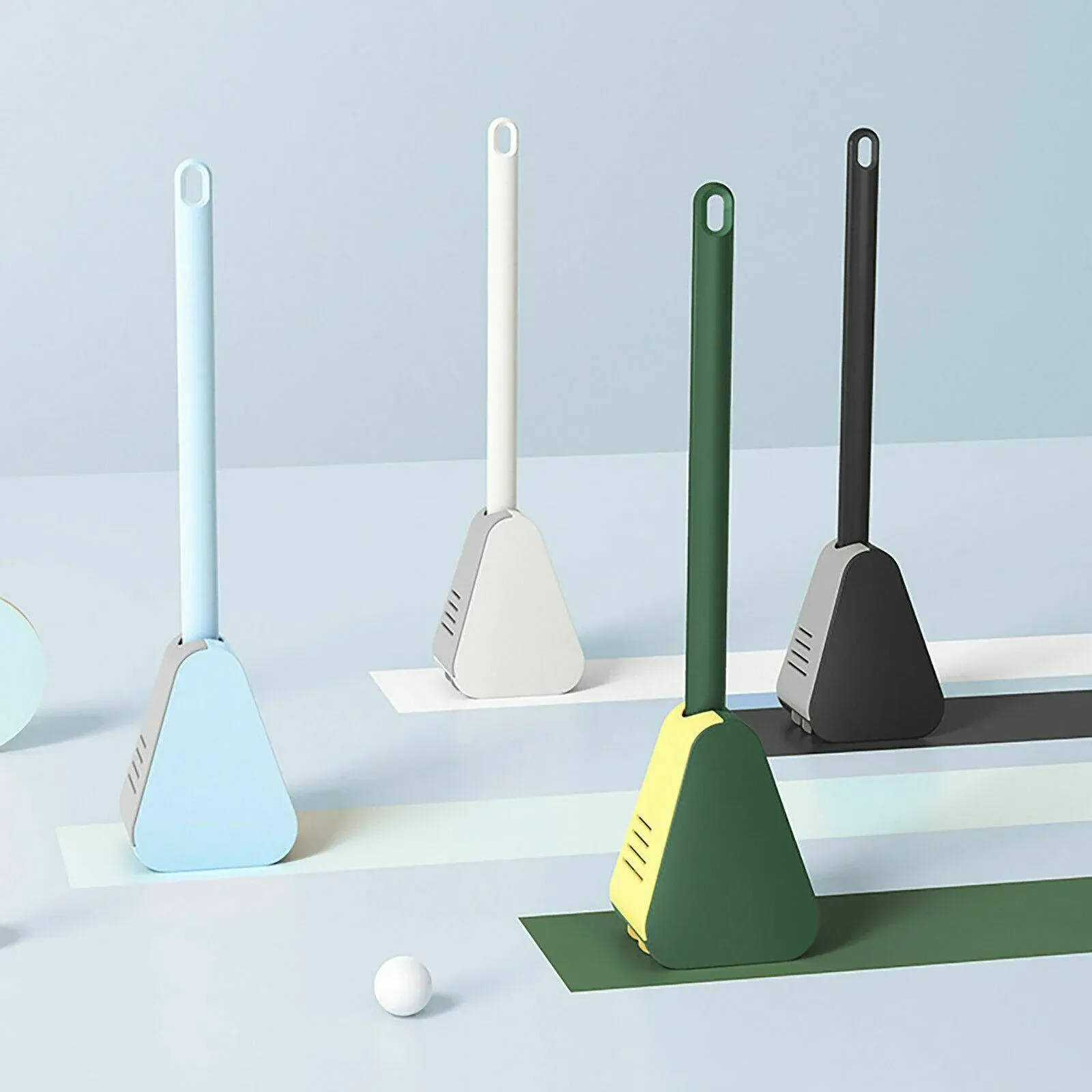 Golf Toilet Brush Long-Handled Toilet Brush Wall-Mounted Silicone Toilet Brush - Blue — image 3