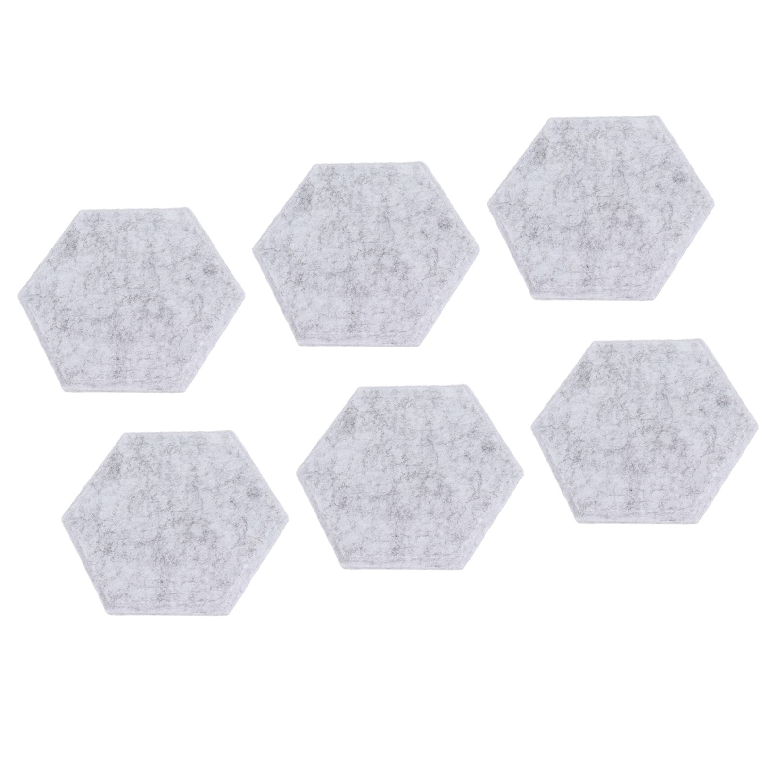 12PCS Hexagon Acoustic Panels High Density Sound Absorbing Panels Sound Proof Beveled Edge Wall Panels 14x12x7cm Light Gray โ image 5