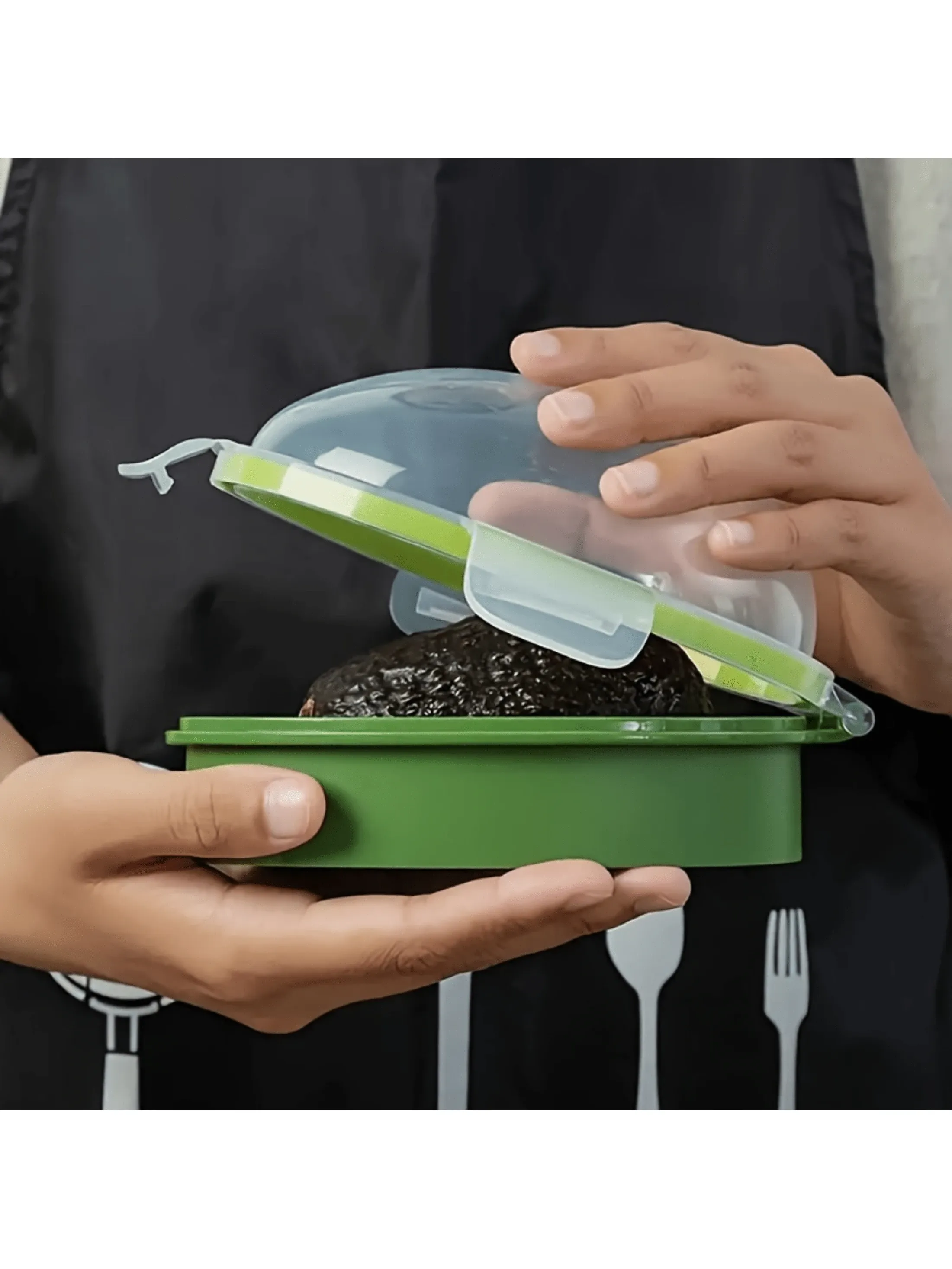 Reusable Avocado Keeper Storage Container Plastic Flip Top Fresh Pod For Avocado Multipurpose Dishwasher Friendly Rectangle Shape No Electricity Required — image 2