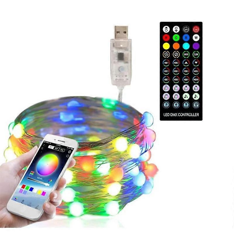 Christmas Tree LED String Lights, 10M Music Sync Bluetooth Remote Control โ image 2