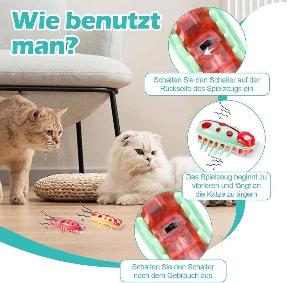 7-Piece Interactive Pet Toy for Cats and Dogs, Mini Beetle Electric Toy, Compatible with Small Pets, 4 Inches — image 4