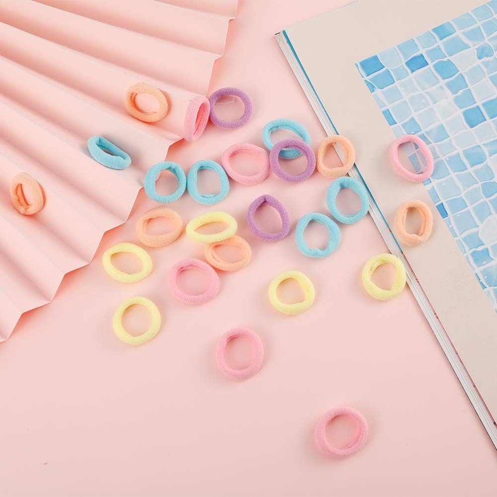 100pcs Hair Ties for Toddler, Girls Soft Elastic Hair Ties Bands Mini Hairbands Ponytail Holders Seamless Hair Bands for Baby Kids (Assorted Colors) โ image 5