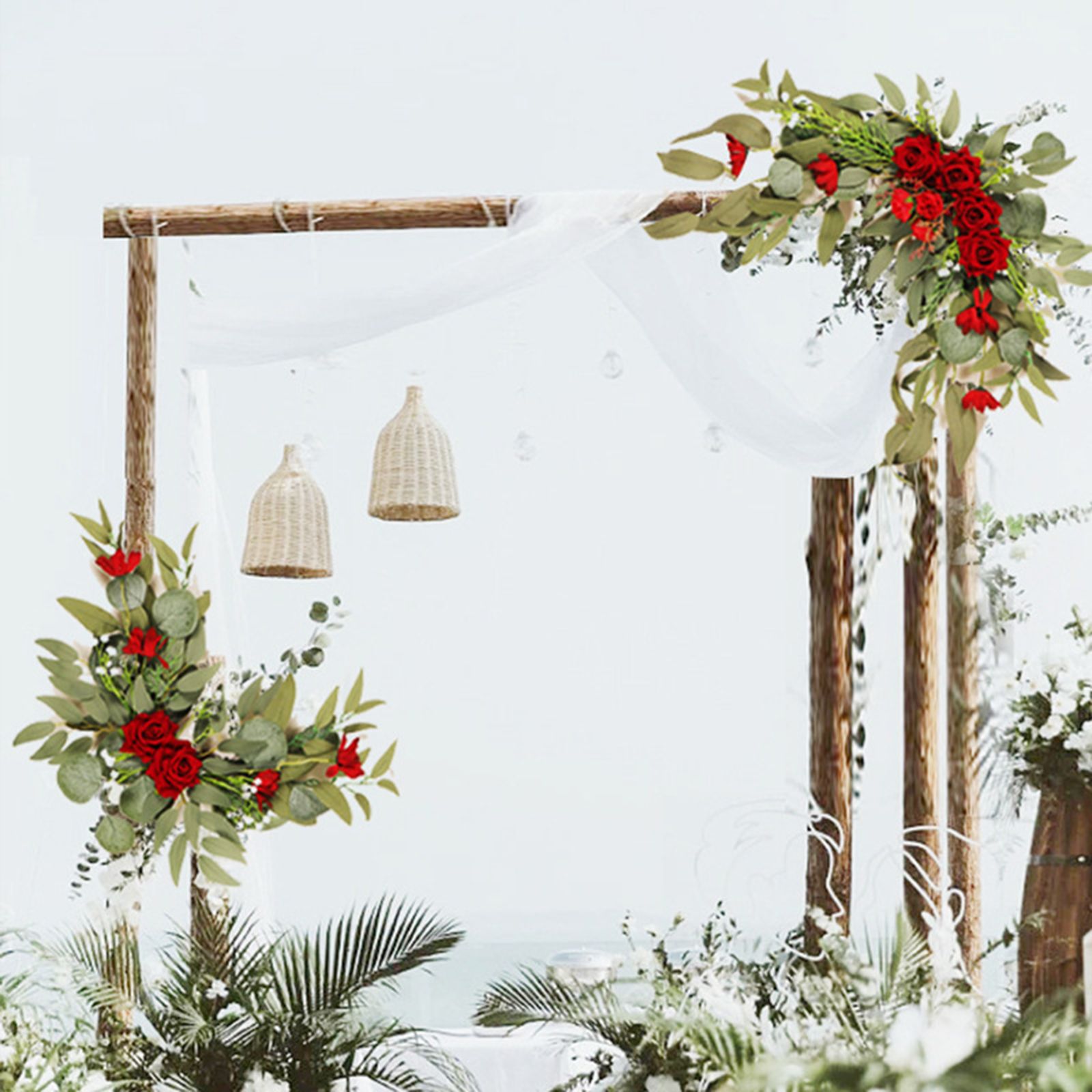 Wedding Welcome Flower Wedding Arch Flower Artificial Bouquet Handmade Fake Flower Decoration — image 4