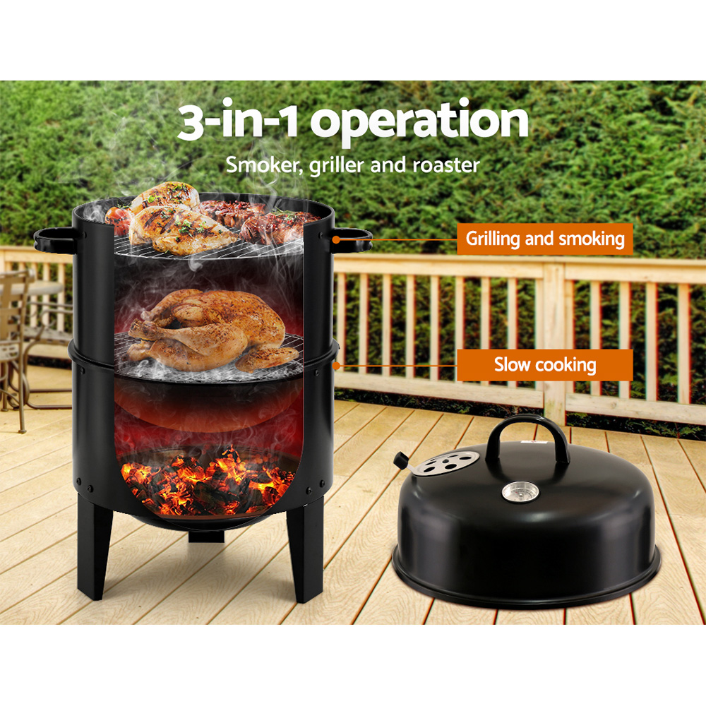 Grillz BBQ Grill 3-In-1 Charcoal Smoker — image 5