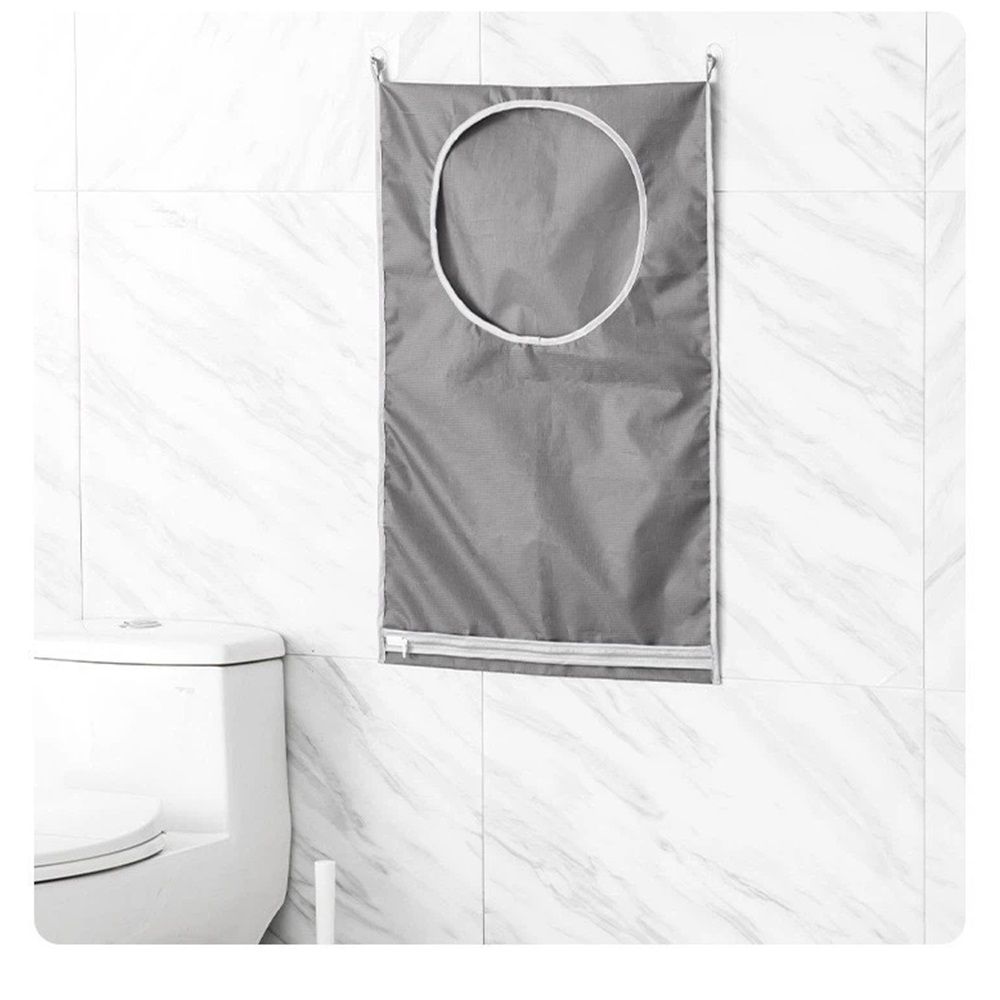 Hanging Laundry Hamper Bag with 2 Different Types of Hooks, Door Laundry Hamper Storage Bag for Dirty Clothes, Blankets, and Toys (Grey, 2-Pack) — image 3