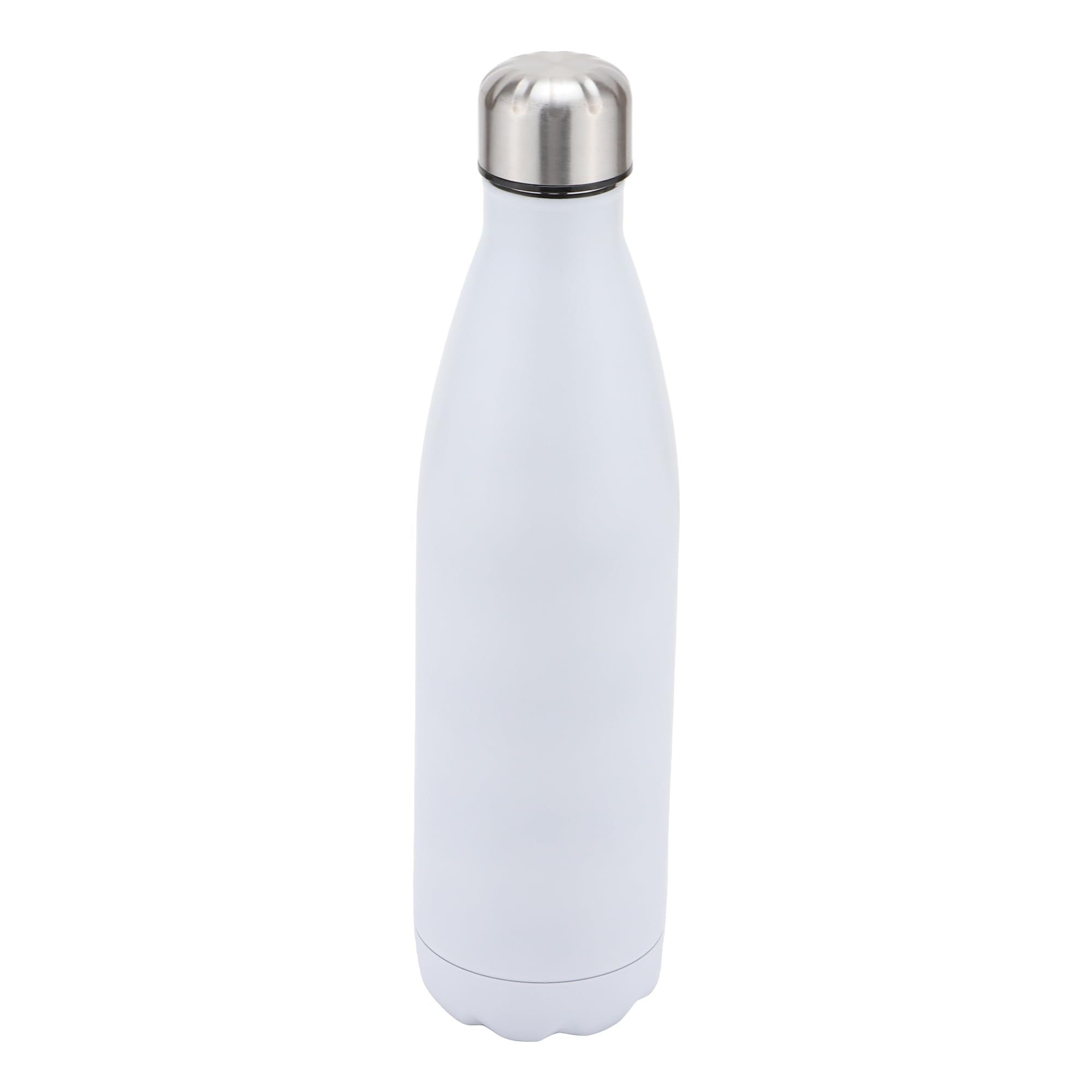 Stainless Steel Water Bottle 17 Fl Oz Vacuum Insulated Containers Keeps Drinks Cold Hot Sublimation Blanks Tumbler White